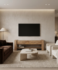 Beth Light Brown Mango Wood Media Console - Mercana