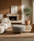 Bina Dark Grey Wool Stool 