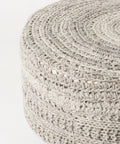 Bina Dark Grey Wool Stool -6