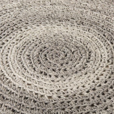 Bina Dark Grey Wool Stool -7