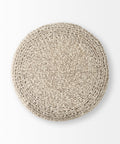Bina Light Grey Wool Stool -5