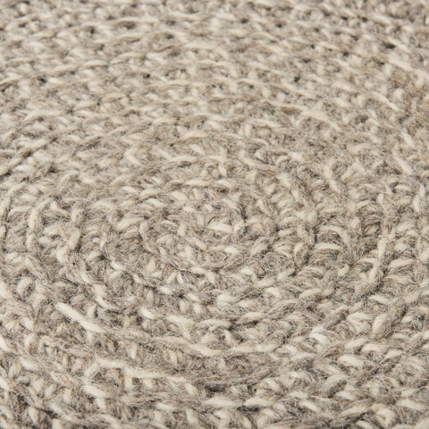 Bina Light Grey Wool Stool -7