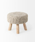 Bina Taupe Wool Accent Stool -3
