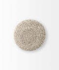 Bina Taupe Wool Accent Stool -5