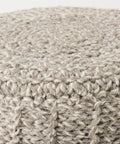 Bina Taupe Wool Accent Stool -7