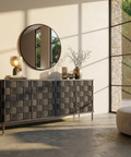 leather sideboard storage cabinet
