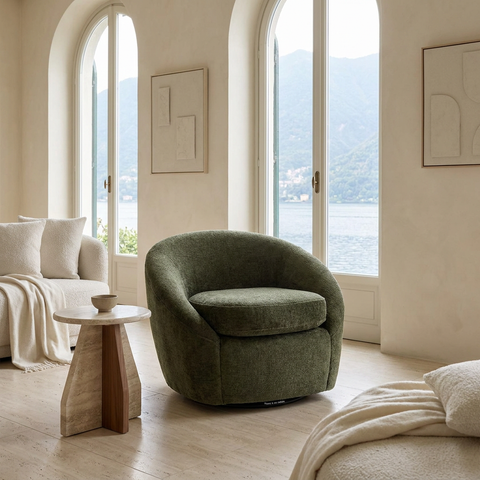 Bliss Green Swivel Accent Chair