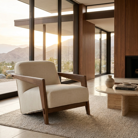 Bosco Cream Performance Fabric Accent Chair 