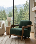 Bosco Green Fabric Accent Chair 