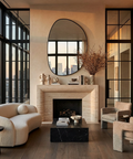 modern black wall mirror