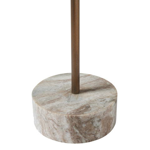 Braiden Walnut Mango Wood and Marble End Table -4