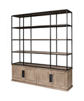 Braxton Large Three Shelf Solid Mango Wood Shelving Unit -1