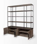 Braxton Large Three Shelf Solid Mango Wood Shelving Unit -4
