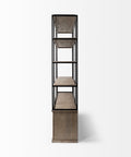 Braxton Large Three Shelf Solid Mango Wood Shelving Unit -6