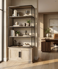 Braxton Three Shelf Solid Mango Wood Shelving Unit 