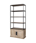 Braxton Three Shelf Solid Mango Wood Shelving Unit -1