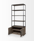 Braxton Three Shelf Solid Mango Wood Shelving Unit -2