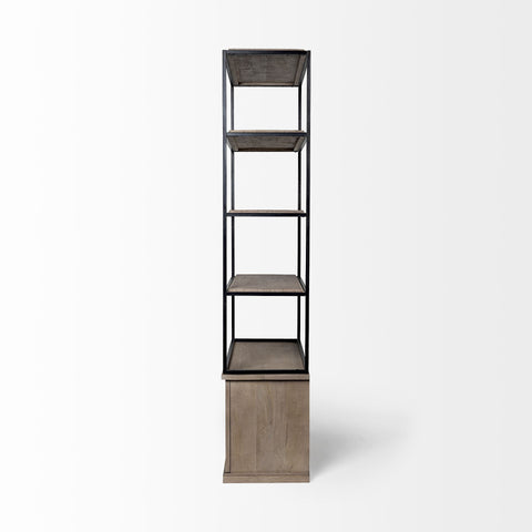 Braxton Three Shelf Solid Mango Wood Shelving Unit -3