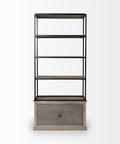 Braxton Three Shelf Solid Mango Wood Shelving Unit -5