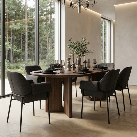 Brently Grey Upholstered Dining Chair