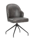 Bretta Grey Faux Leather Swivel Office Chair -1