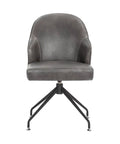 Bretta Grey Faux Leather Swivel Office Chair -2