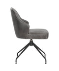 Bretta Grey Faux Leather Swivel Office Chair -3