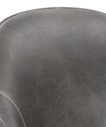 Bretta Grey Faux Leather Swivel Office Chair -4