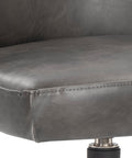 Bretta Grey Faux Leather Swivel Office Chair -5