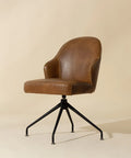 Bretta Tan Faux Leather Swivel Office Chair -1
