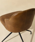 Bretta Tan Faux Leather Swivel Office Chair -2