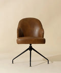 Bretta Tan Faux Leather Swivel Office Chair -3