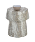 Brie Sand Marble-Look Concrete End Table-3