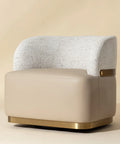 Brinda Beige Swivel Accent Chair-1