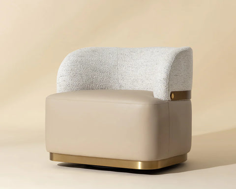 Brinda Beige Swivel Accent Chair-1