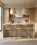 Brinley Modern Woven Counter Stool 