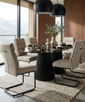 Brodi Beige Chenille Dining Chairs - Set of 2