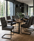 Brodi Charcoal Chenille Dining Chairs - Set of 2