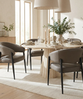 Bronson Stone Faux Leather Dining Chairs - Set of 2