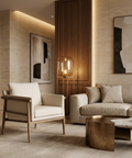 Bronte Beige Fabric Accent Chair