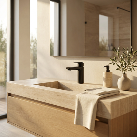 C67 Black Single Hole Bathroom Faucet
