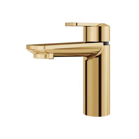 C67 Polished Gold Single Hole Bathroom Faucet