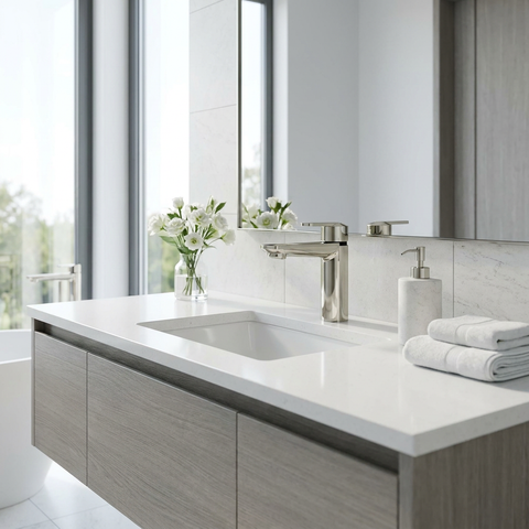 C67 Polished Nickel Single Hole Bathroom Faucet