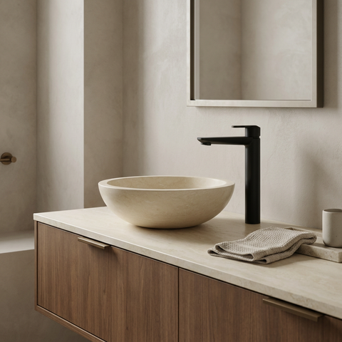 C67 Tall Black Single Hole Bathroom Faucet 