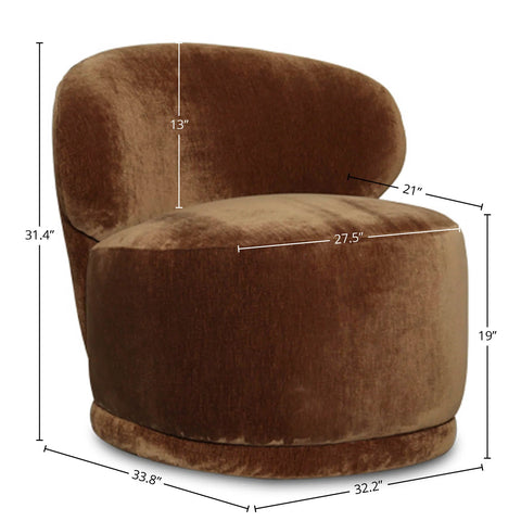 Rollo Velvet Bronze - Accent Chair LH