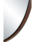 Cabiria Walnut Wood Round Wall Mirror -3