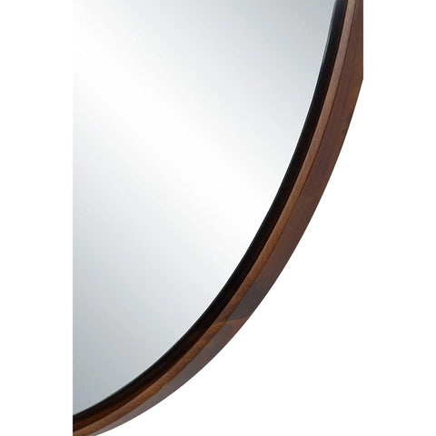 Cabiria Walnut Wood Round Wall Mirror -3
