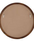 Cabiria Walnut Wood Round Wall Mirror -4