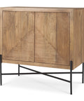 Cairo Light Brown Mango Wood Accent Cabinet-1