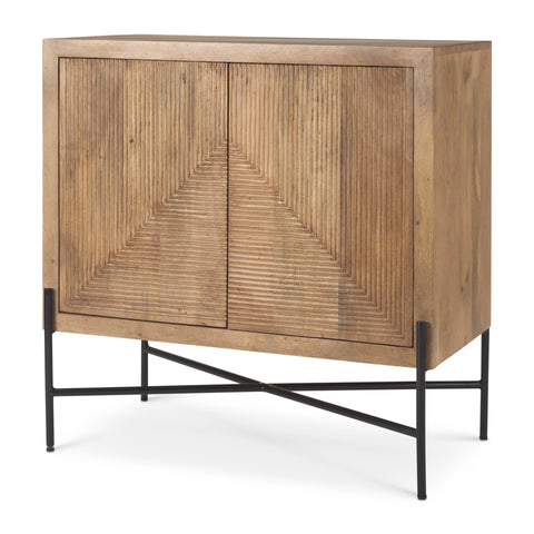 Cairo Light Brown Mango Wood Accent Cabinet-1